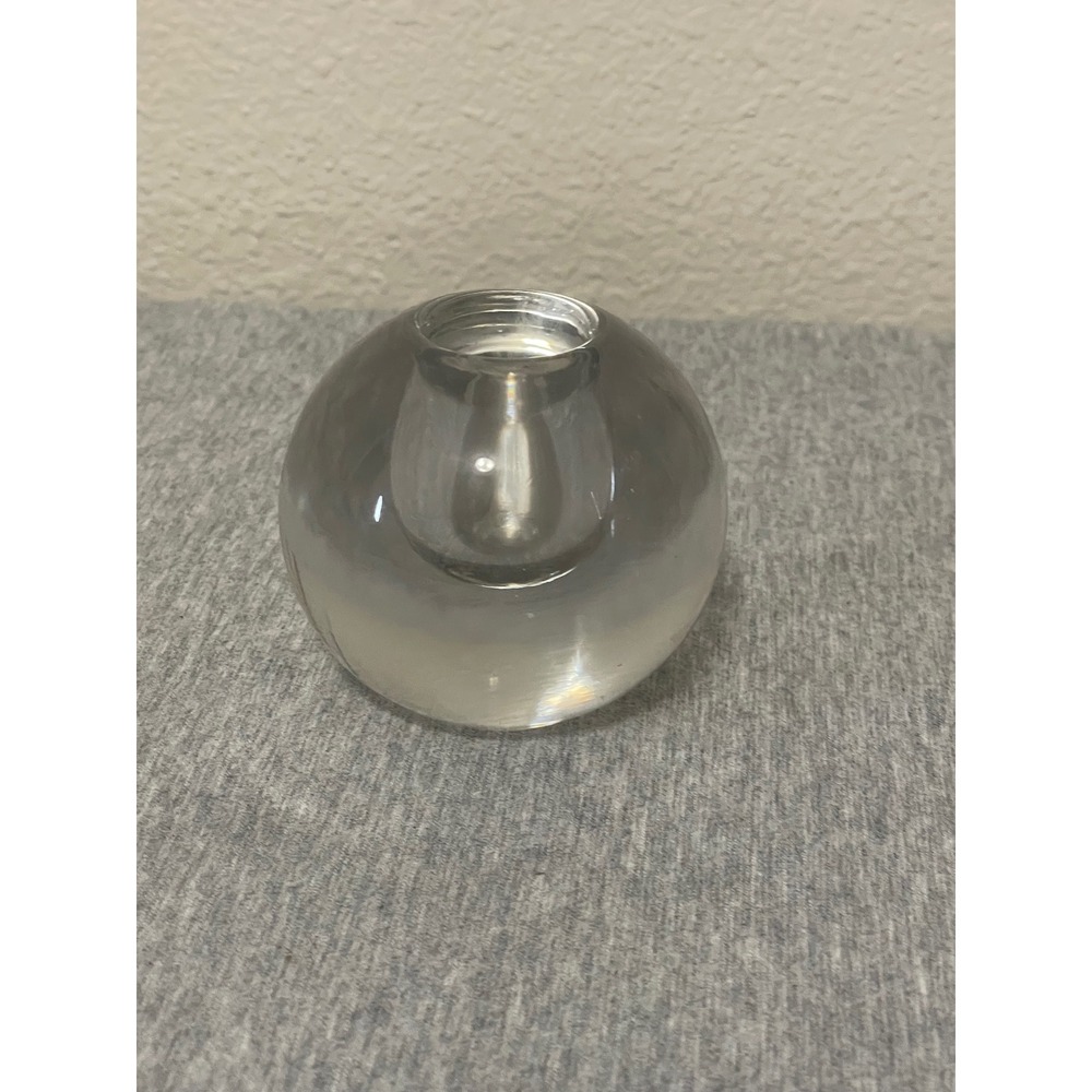 Unbranded Glass Orb Candle Holder Home Decor 3in Clear Excellent Minimalist
